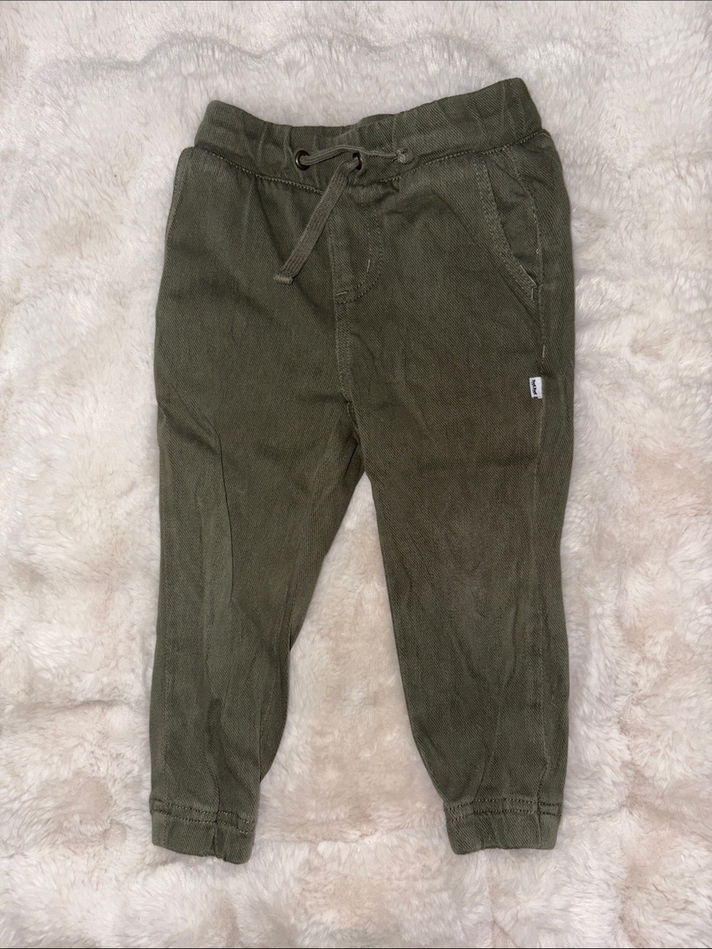 Kids Olive Green Jogger Pants - Little Sleepies